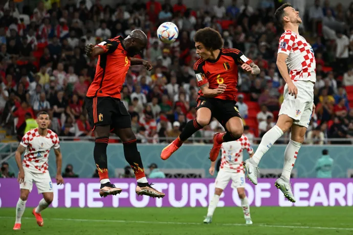 Fejpárbaj a Belgium-Horvátország-meccsen – Fotó: Ozan Kose / AFP or licensors