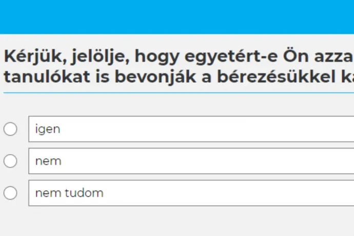 A Szülői Hang kifogásolja, hogy a BM úgy kérdezi az oktatásról a szülőket, hogy beleszőtte a propagandát