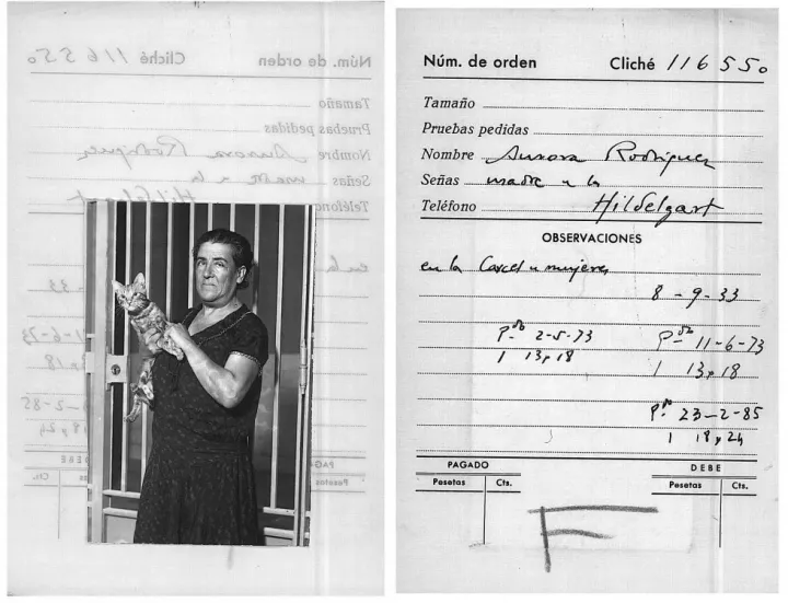 Aurora Rodríguez Carballeira 1933. szeptemberében a Ventas női börtönben, ahol lánya, Hildegart Rodríguez meggyilkolása miatti büntetését töltötte – Fotó: Aga / Ministerio De Cultura Y De