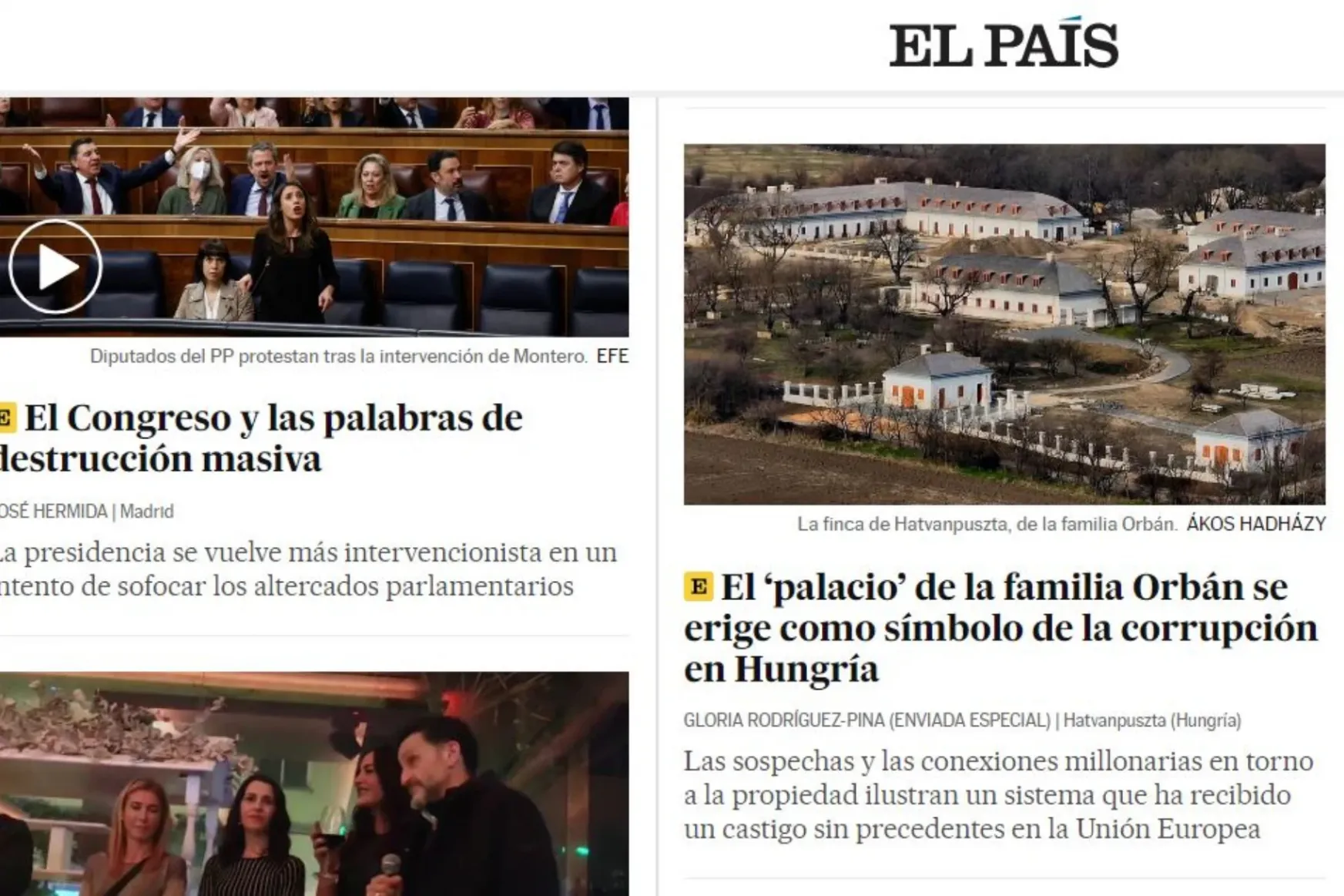 Orbánék hatvanpusztai „palotájáról” cikkezik az El País