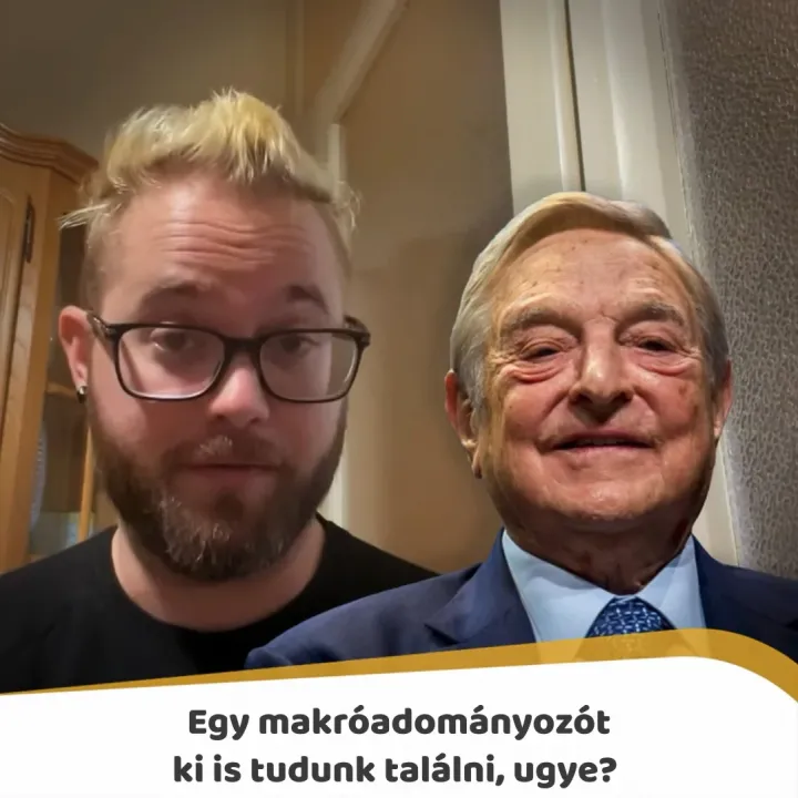 Részlet Trombitás Kristóf videójából, amiben Soros Györgyöt sejteti az A4D támogatójaként – Forrás: Trombitás Kristóf / Facebook
