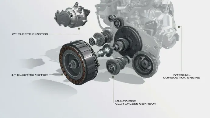 Sem kuplung, sem bolygómű nem kerül az E-Technek nevezett Renault-féle hibridhajtásba. Fotó: Dacia