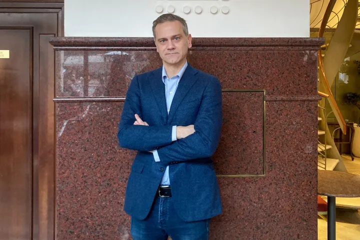 Borko Stefanović szerb ellenzéki politikus 2022. december 10-én – Fotó: Ferenci Ármin / Telex