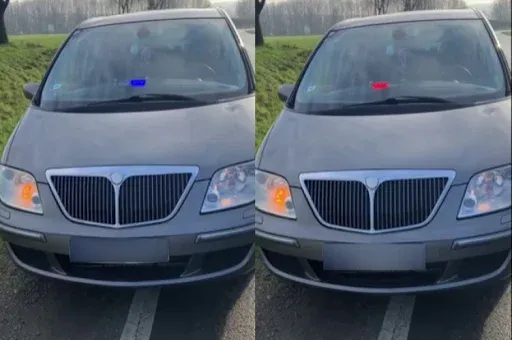 Mi baj lehet, gondolta a csomai férfi, aki kék-piros villogót szerelt az autójába