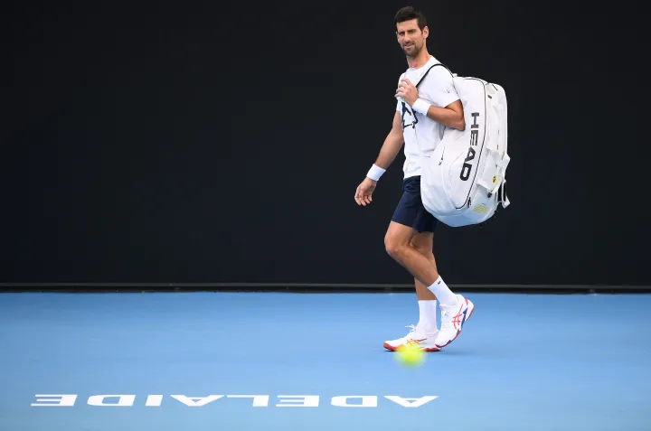 Novak Djokovic Adelaide-ben készül az Australian Openre – Fotó: Mark Brake / Getty Images