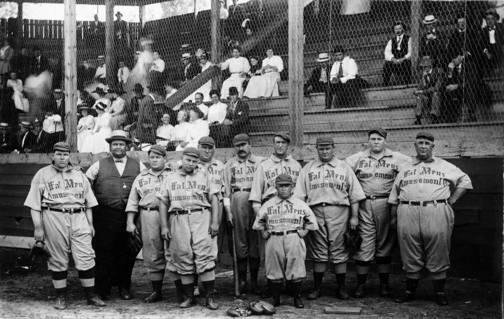 A Kövér Férfiak Baseball Egyesülete 1910-ben – Fotó: Transcendental Graphics / Getty Images
