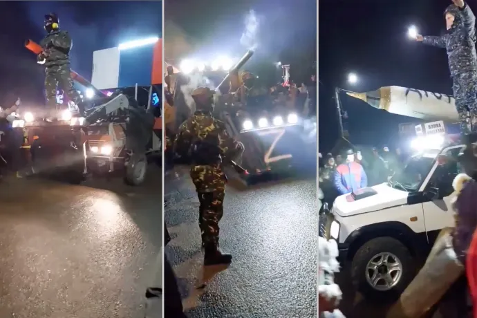 „Z” betűs, rakétás traktorokkal vonultak fel, Putyinnak öltözve mulatoztak szilveszterkor egy román faluban