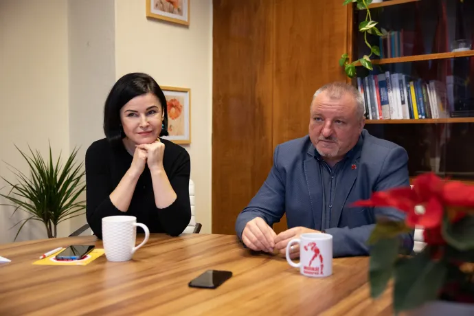 Kunhalmi Ágnessel és Komjáthi Imre az MSZP társelnökei egy velük készült korábbi interjúnk során – Fotó: Hevesi-szabó Lujza / Telex