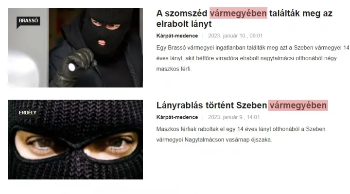 Forrás: Képernyőmentés a Székelyföld.ma weboldalról