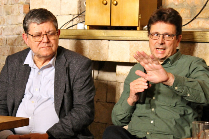 Fábián István (Debreceni egyetem) és Heidl györgy (Pécsi Egyetem). Fotó: Szilágyi Adrienn.