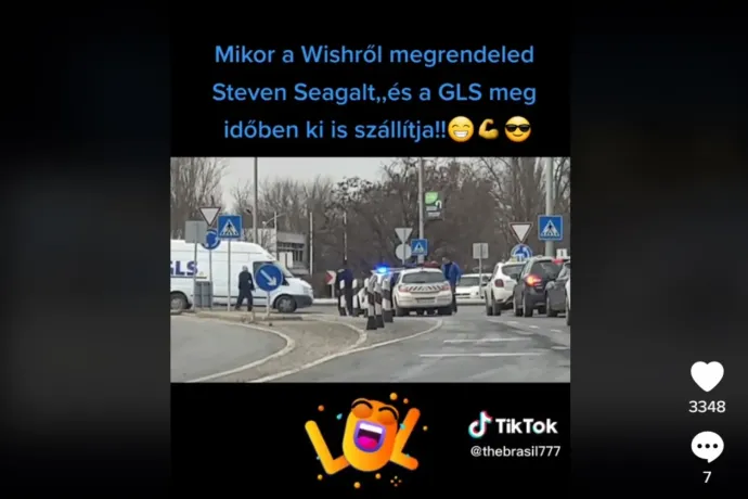 Egy GLS-futár furgonjából pattant ki a rendőr, miközben kollégái migránsok ellen intézkedtek