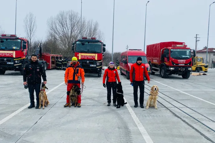 Útnak indultak az erdélyi mentőkutyás csapatok, akik részt vesznek a törökországi mentési akciókban