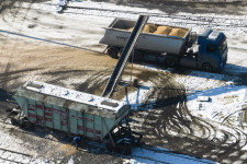 Drónnal követtük az ukrán kukorica átrakodását Záhonynál