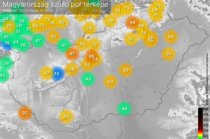 Már nyolc településen veszélyes a légszennyezettség mértéke, Budapesten pedig egészségtelen