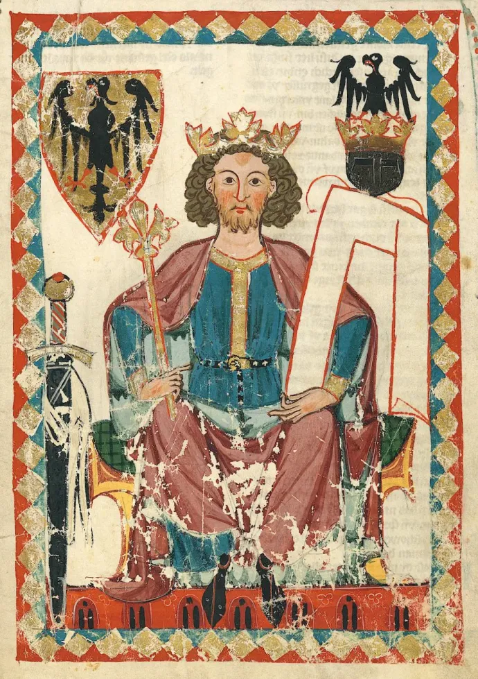 Illusztráció VI. Henrik császárról, aki túlélte a katasztrófát – Illusztráció: Wikipedia