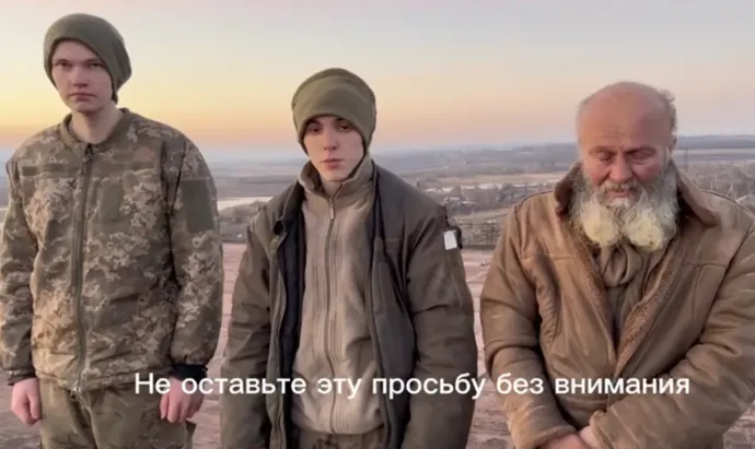 Az elfogott ukránok – Forrás: Telegram