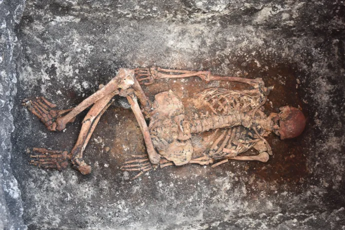 Bulgáriában feltárt sír, benne egy lovas csontváza – Michal Podsiadlo / University of Helsinki / AFP