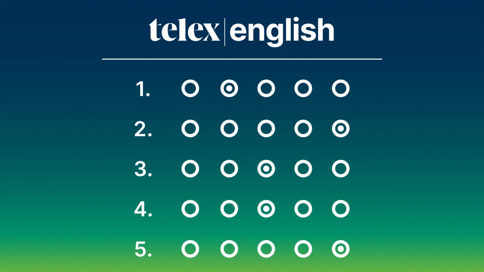 Be a part of shaping Telex English!