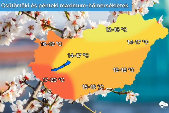 Jön két nap tavasz, aztán ismét hétvégére romlik el az idő