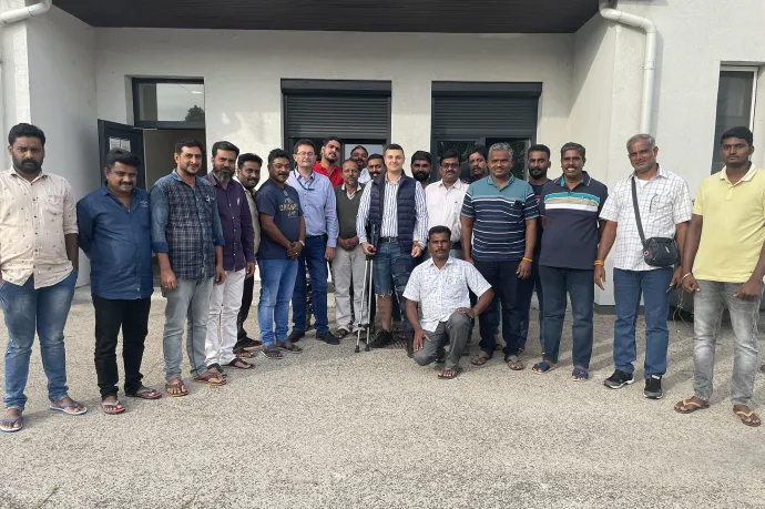 El primer grupo de empleados indios de Waberer's International en mayo de 2022 - Foto: Waberer's