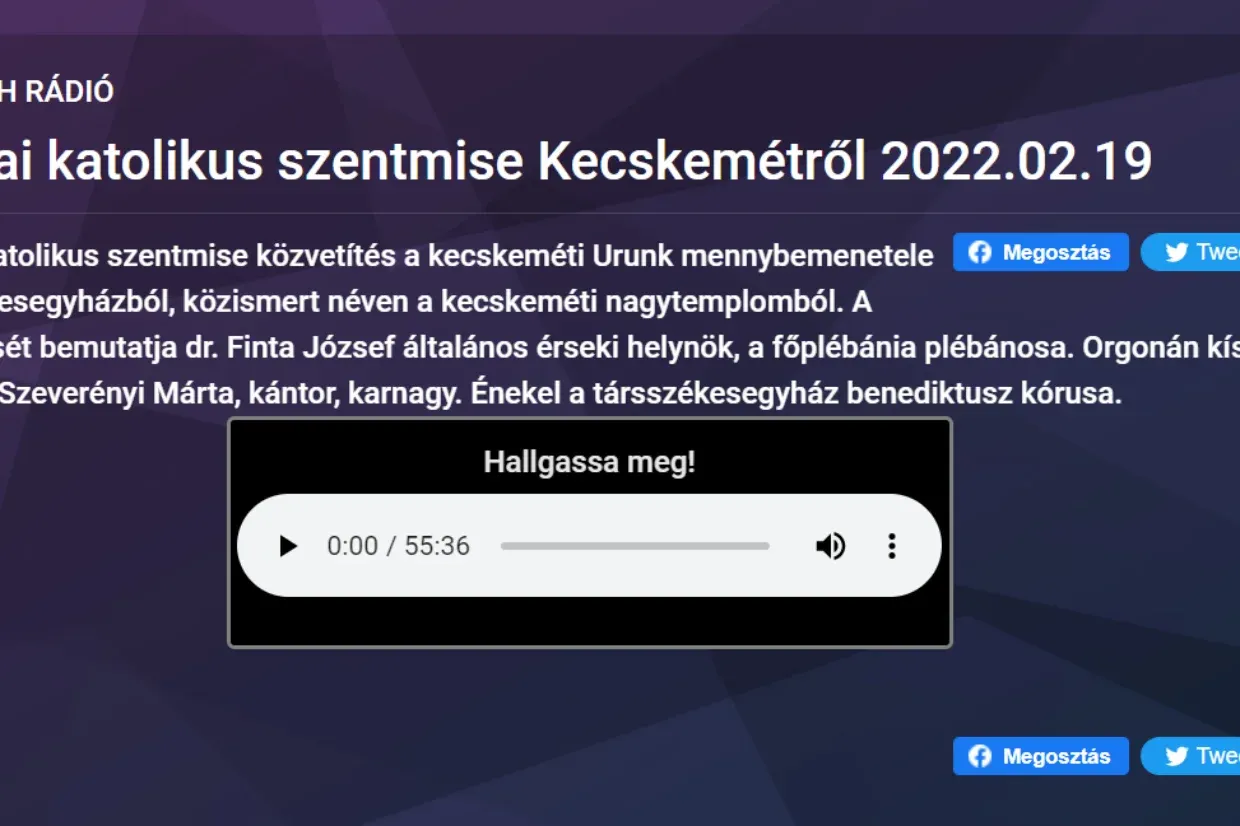 Hadházy posztja után kirakta a közmédia a vágatlan verzióját a tanárról beszélő plébános miséjének