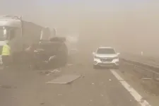 Szlovákiában szombaton lezárták az autópálya egy részét a homokvihar miatt