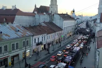 Megbénították a szurkolók Kolozsvár belvárosát