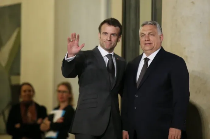 Macron and Orbán at the Elysée Palace – Photo: Umit Donmez / 2023 Anadolu Agency