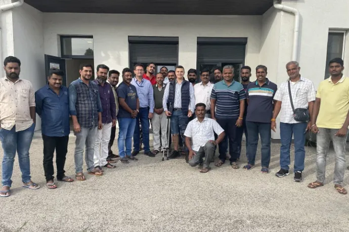 The first group of Indian employees of Waberer's International in May 2022 – Photo: Waberer's