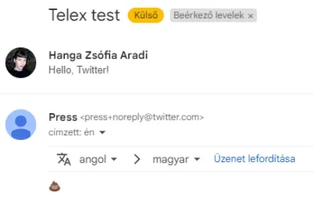 Köszöntem a Twitternek, kaptam tőle egy kakit