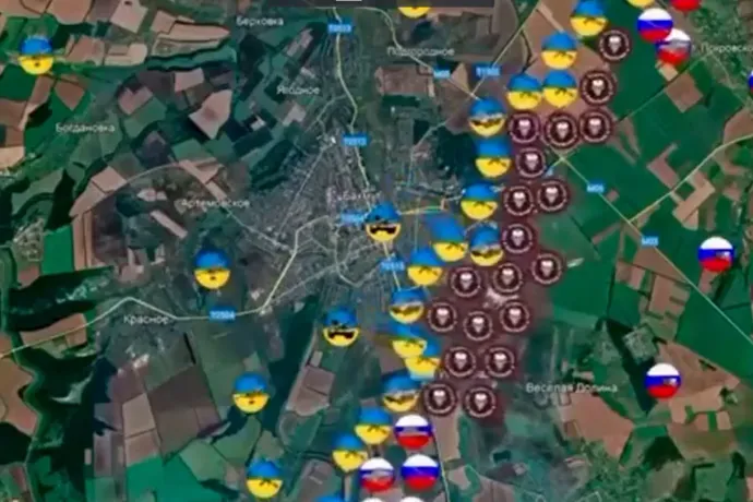 Ezen a grafikán elég jól látszik az az ádáz küzdelem, ami hónapok óta folyik Bahmutért