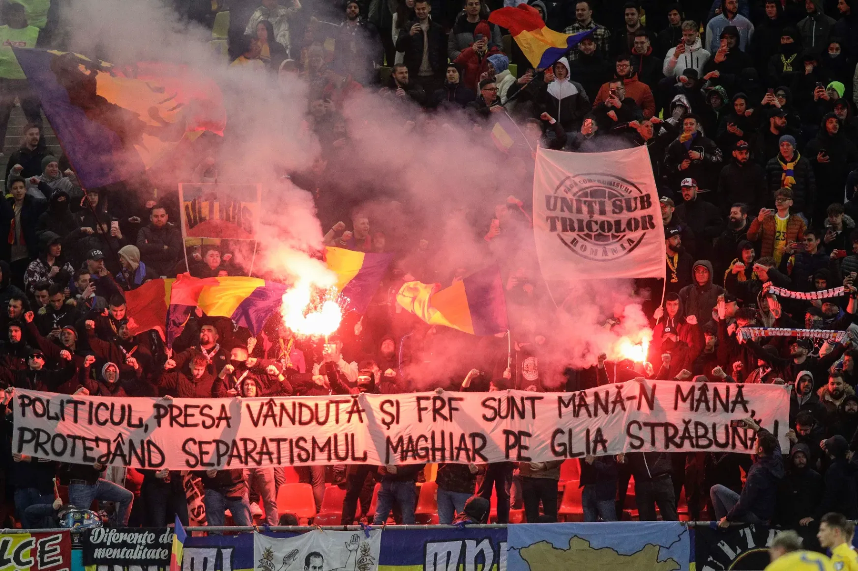 Eb-selejtező: a magyarellenes bekiabálások a román-belarusz mérkőzésen is folytatódtak