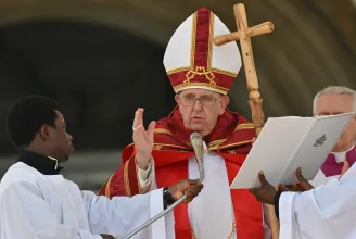 Ferenc pápa vezette a virágvasárnapi misét egy nappal azután, hogy kiengedték a kórházból