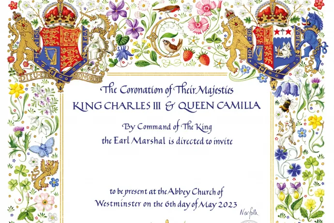 Kétezren kaptak díszes meghívót III. Károly és Kamilla koronázására