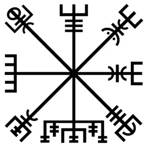 A vegvísir ( „az út megtalálója”, egy hópehelyhez hasonlító jelkép) jó példa egy olyan északi jelképre, amelyet nem szélsőséges személyek (például az újpogány vallások valamelyikének követői) és a szélsőjobboldal képviselői (például tetoválásként vagy ruházatukon) egyaránt viselnek.