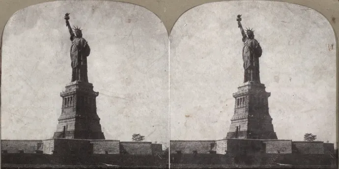 A Szabadság-szobor 1889-ben – Fotó: Sepia Times / Universal Images Group / Getty Images