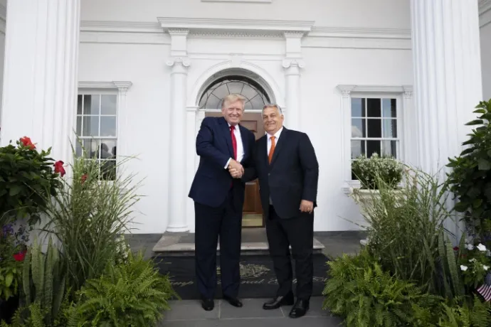 Viktor Orbán and Donald Trump meet at the former US President's Bedminster estate in New Jersey on 2 August 2022 – Photo by Vivien Cher Benko / Prime Minister's Press Office / MTI