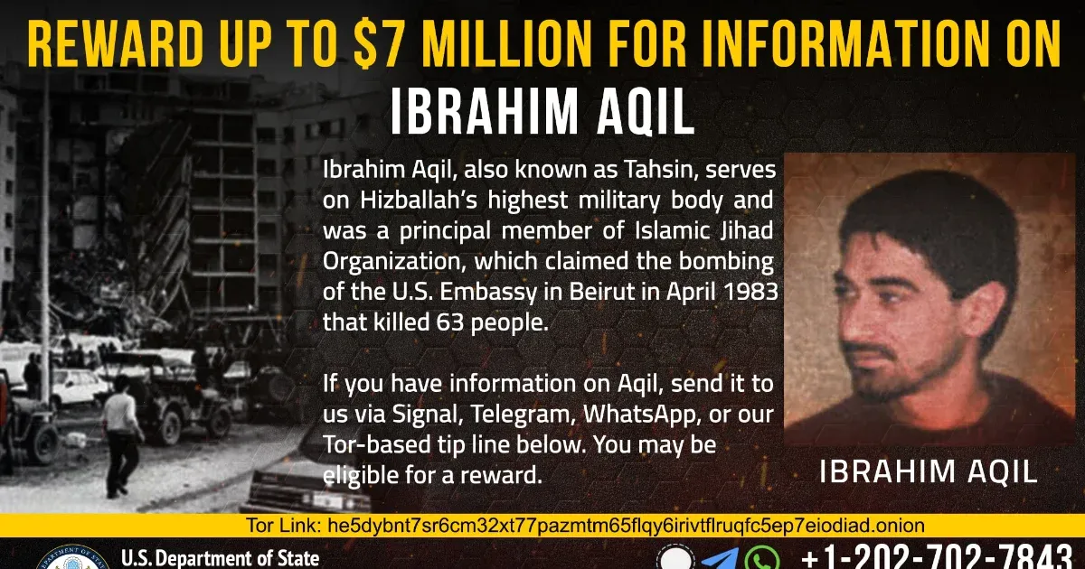 Az USA hétmillió dolláros vérdíjat tűzött ki a Hezbollah egyik vezetőjére