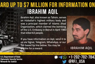 Az USA hétmillió dolláros vérdíjat tűzött ki a Hezbollah egyik vezetőjére