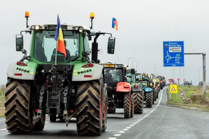 Gazdák vonulnak fel Romániában a beáramló ukrajnai gabona miatt – Fotó: Cornel Putan / Inquam Photos / Reuters