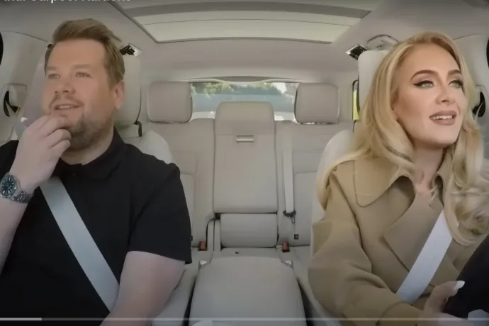 Adele James Corden egyik utolsó vendége a Carpool Karaoke-ban