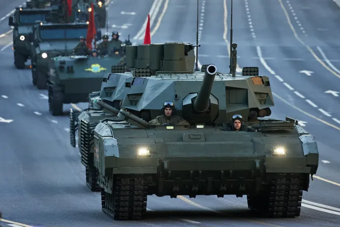Egy Armata harckocsi a 2022-es győzelem napi parádén Fotó: Oleg Nikishin / GettyImages