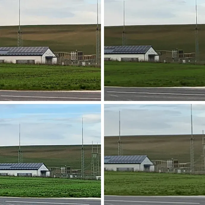 Bal felső: Pixel – Jobb felső: Poco – Bal alsó: Samsung – Jobb alsó: Redmi