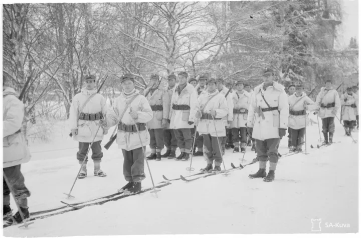 Sítalpas finn katonai egység 1940-ből – Fotó: SA-Kuva.fi