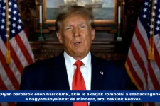 A globalistákkal és a kommunistákkal vívott történelmi harcról beszél Trump a magyaroknak küldött videójában