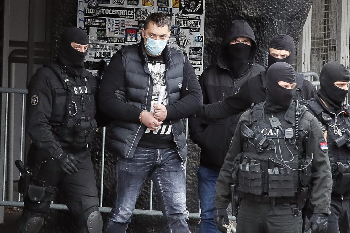 Belivuk letartóztatása 2021 februárjában, ekkor rajta kívül 16 másik ember került őrizetbe. Fotó: AFP