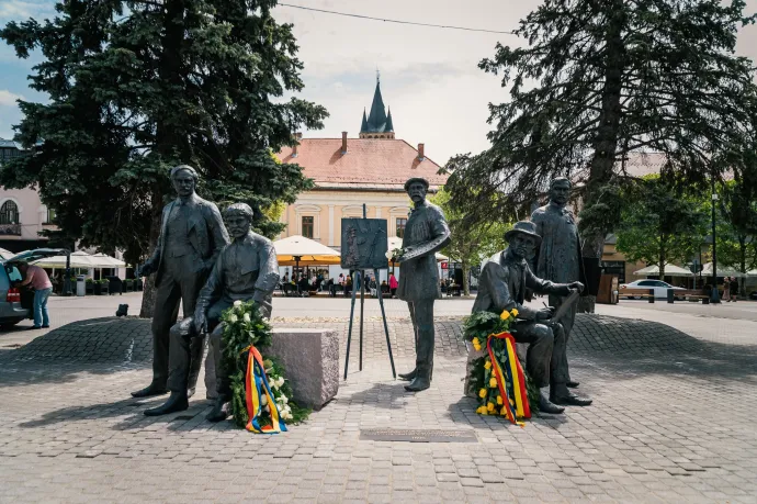 A nagybányai művésztelep alapítóinak szoborcsoportja – Fotó: Gönczy Tamás /RMDSZ