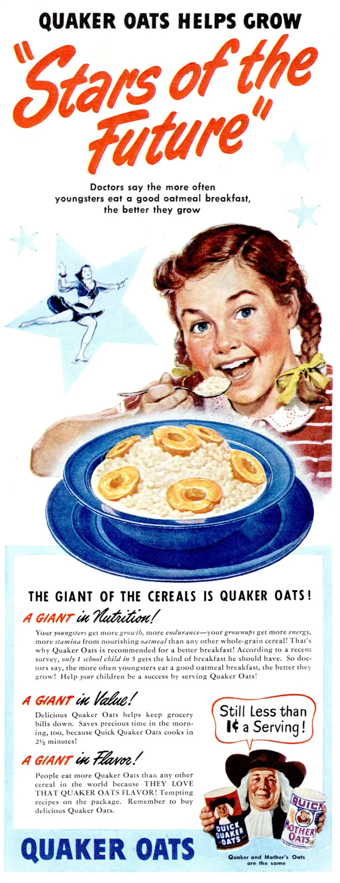 A Quaker a terméke táplálóságára felhúzott hirdetése – Fotó: Apic / Getty Images