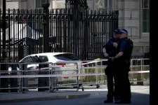 Nekihajtott egy autó a Downing Street kapujának