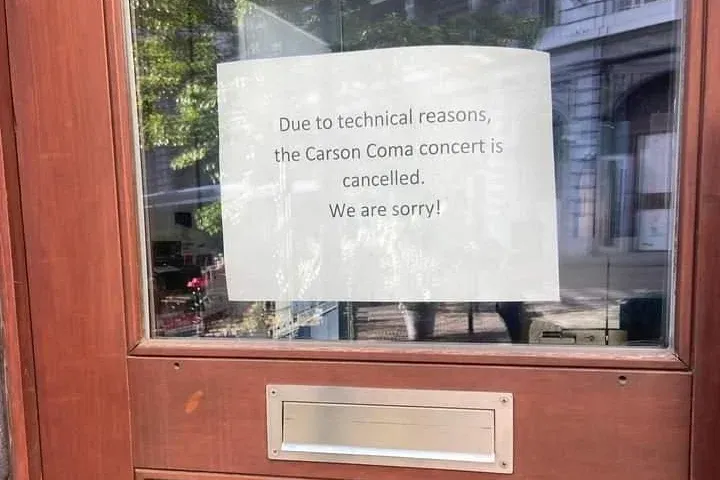 Carson Coma-koncert vagy bármi más helyett zárt ajtók a brüsszeli Liszt Intézetben